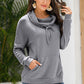 Cowl Neck Drop Shoulder Sweatshirt
