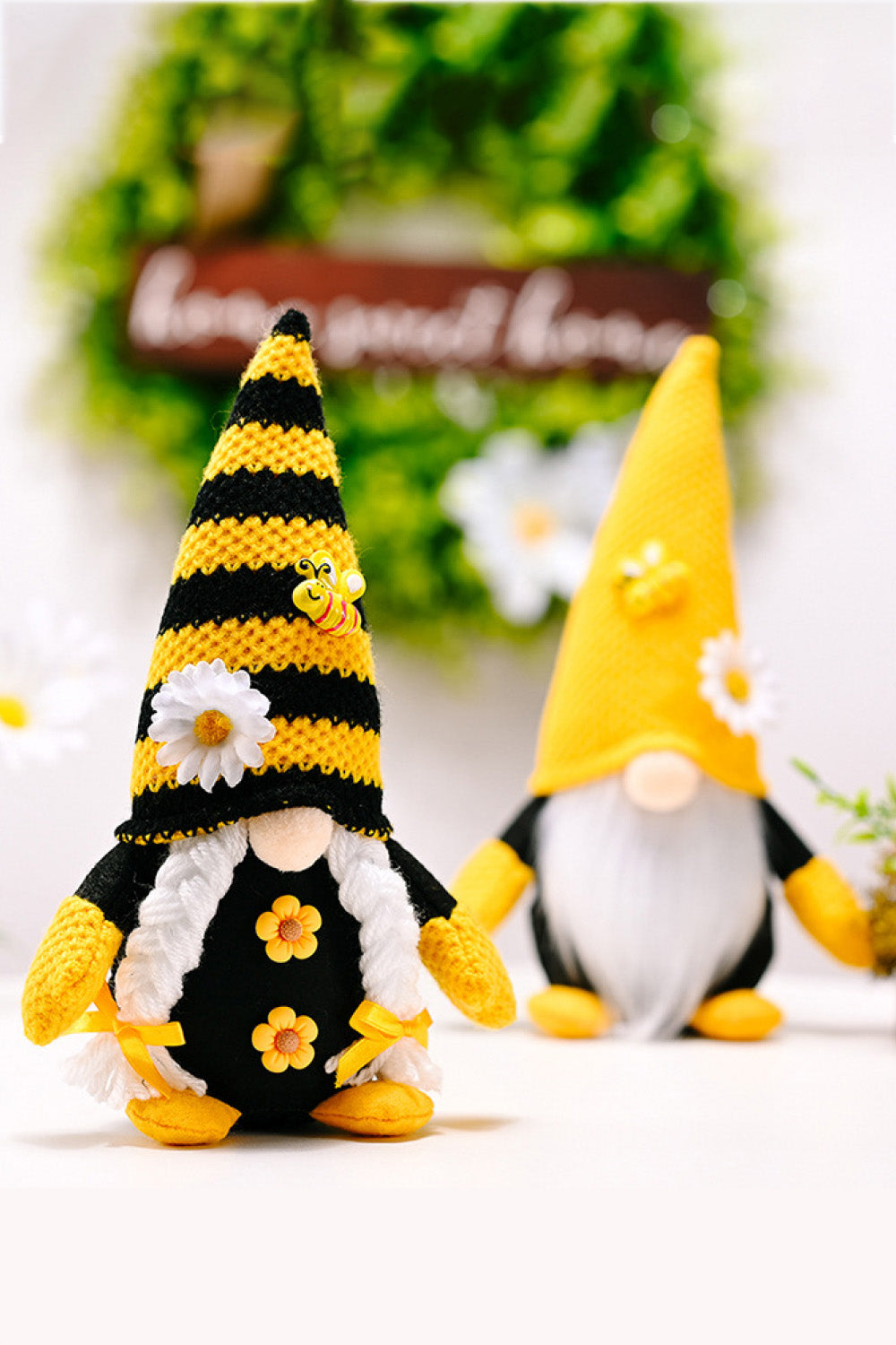 Bee and Flower Decor Faceless Gnome