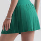 Pleated Elastic Waistband Sports Skirt