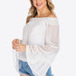 Swiss Dot Off-Shoulder Blouse
