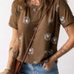 Dandelion Print Round Neck Tee