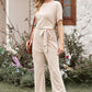 Full Size Tie Waist Straight Leg Jumpsuit