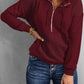 Quilted Half-Zip Sweatshirt with Pocket