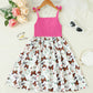 Butterfly Print Bow Detail Dress