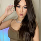 13*2" Lace Front Wigs Synthetic Long Wave 26" Heat Safe 150% Density in Brown