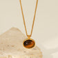 Natural Stone Geometric Pendant Necklace