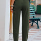 Drawstring Elastic Waist Pants with Pockets