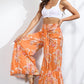 Printed High-Rise Tied Culottes