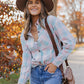 Plaid Button-Up Dropped Shoulder Shirt