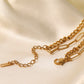 18K Gold Plated Layered Chain Necklace