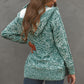 Cable-Knit Fleece Lining Button-Up Hooded Cardigan