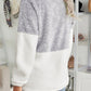 Plus Size Half Zipper Fleece Sweatshirt with Pocket