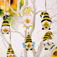 3-Pack Bee Wood Gnome Ornaments