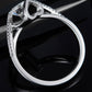 1 Carat Moissanite 925 Sterling Silver Twisted Ring