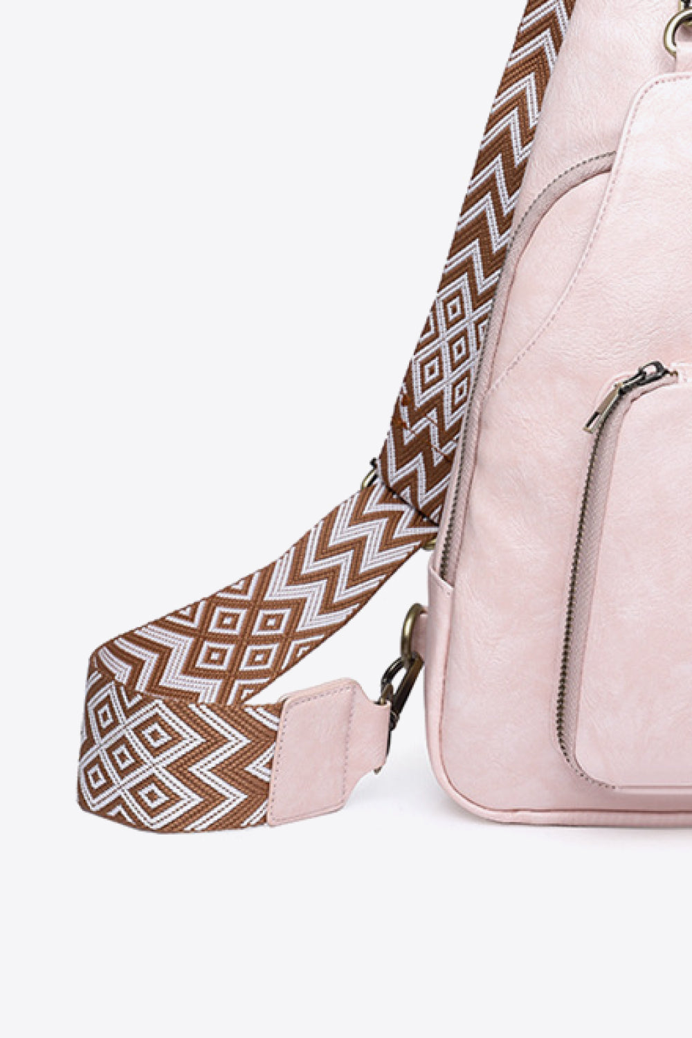 Take A Trip PU Leather Sling Bag