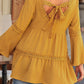Crochet  Three-Quarter Flared Sleeve Blouse