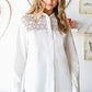 Spliced Lace High-Low Shirt