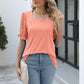 Square Neck Flounce Sleeve Top
