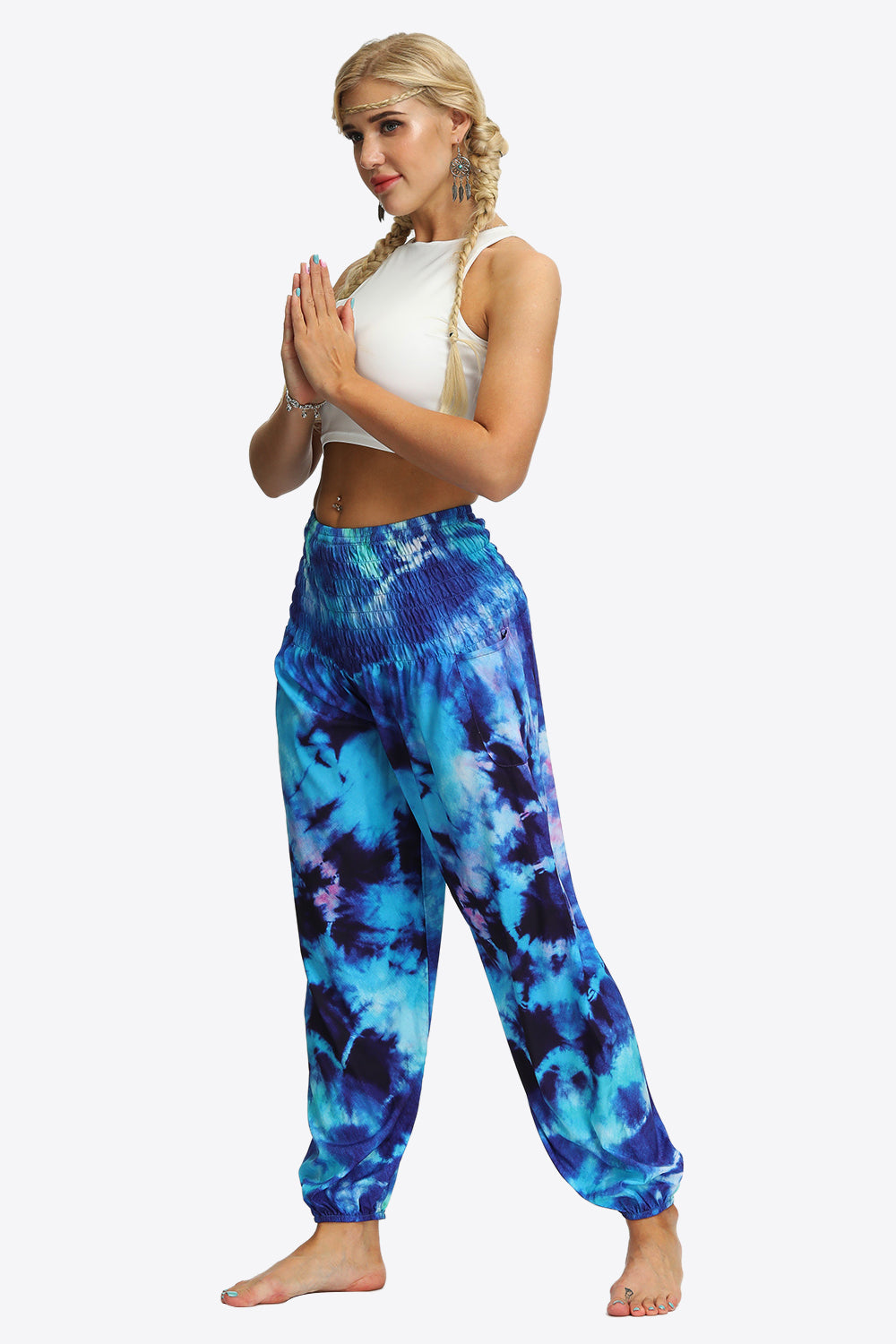 Tie-Dye Smocked Joggers