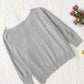 Color Block V-Neck Ribbed Trim Sweater