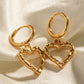 Heart Stainless Steel Drop Earrings