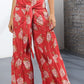 Printed High-Rise Tied Culottes