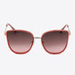 Full Rim Metal-Plastic Hybrid Frame Sunglasses