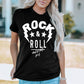 ROCK & ROLL Graphic Round Neck Short Sleeve Tee