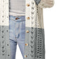 Openwork Ribbed Cuff Longline Cardigan