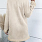 Lapel Collar Teddy Lining Longline Coat