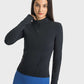 Half Zip Thumbhole Sleeve Sports Top
