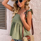 Ruffle Shoulder Babydoll Top