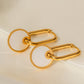 Copper White Mother-Of-Pearl Drop Earrings