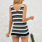Striped V-Neck Knit Tank