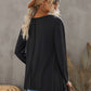 Notched Neck Asymmetric Hem Top