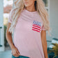 Striped US Flag Crewneck Tee