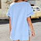 High-Low Side Slit V-Neck Tee