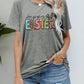 HAPPY EASTER Graphic Round Neck Tee Shirt