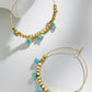 Turquoise Stainless Steel Hoop Earrings