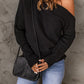 Horizontal Ribbing One-Shoulder Sweater