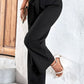 Belted High-Rise Wide Leg Pants