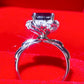 2 Carat Black Moissanite Floral Ring