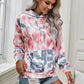 Tie-Dye Dropped Shoulder Drawstring Hoodie