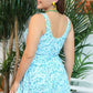 Plus Size Floral Ruched Cutout Sleeveless Two-Piece Swim Set