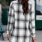 Plaid Button-Up Longline Shirt Jacket