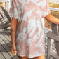 Tie-Dye Round Neck Short Sleeve Tunic Tee