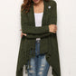 One-Button Tassel Tie Asymmetrical Hem Cardigan