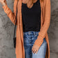 Ribbed Open Front Cardigan