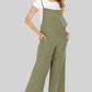 Full Size Cropped Wide Leg Overalls with Pockets