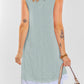 Contrast Faux Layered Sleeveless Dress